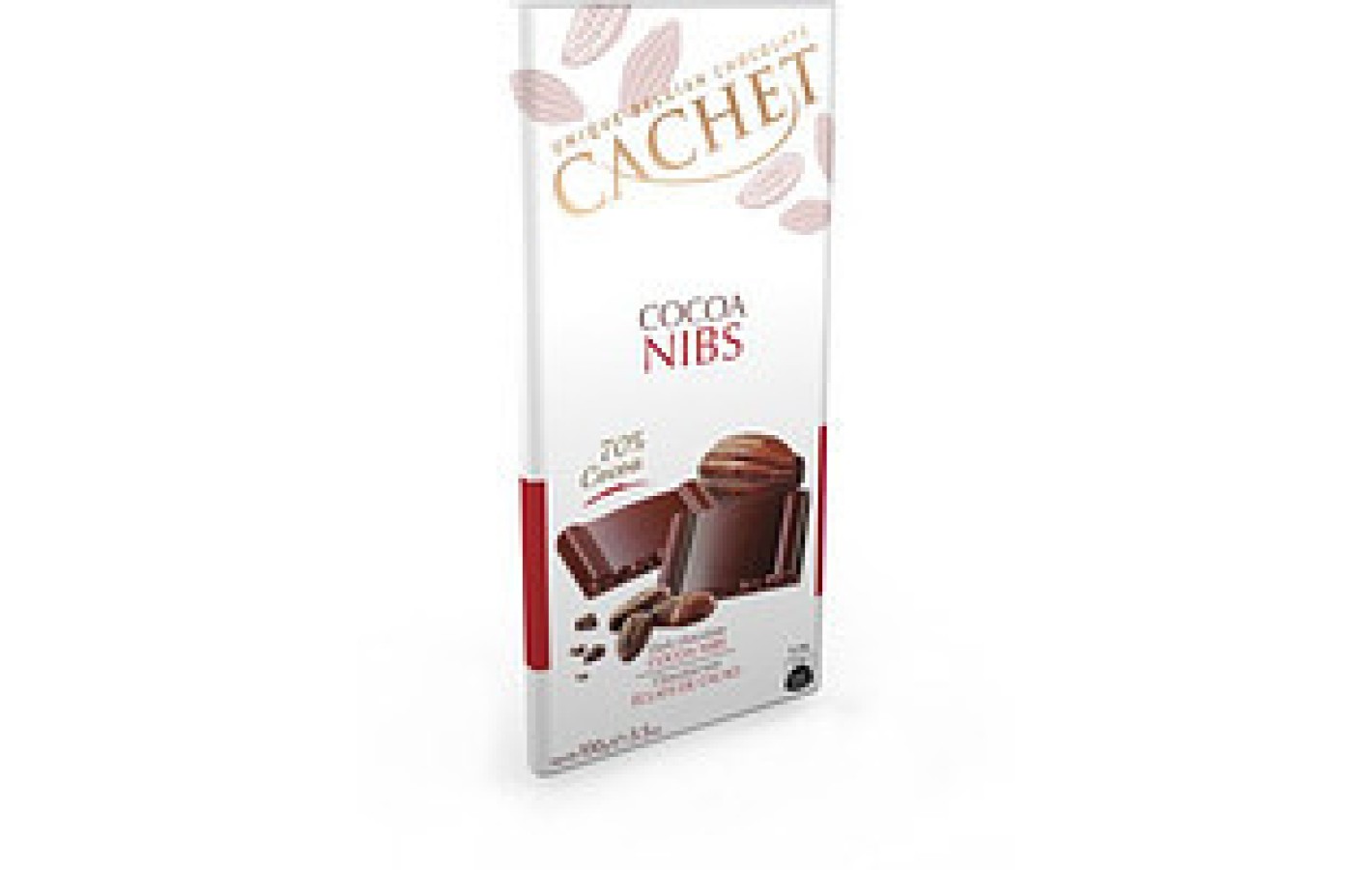 Шоколад Cachet (Кашет) Cocoa Nibs чорний 70% какао з очищених від лушпиння зерен Бельгія 100 г