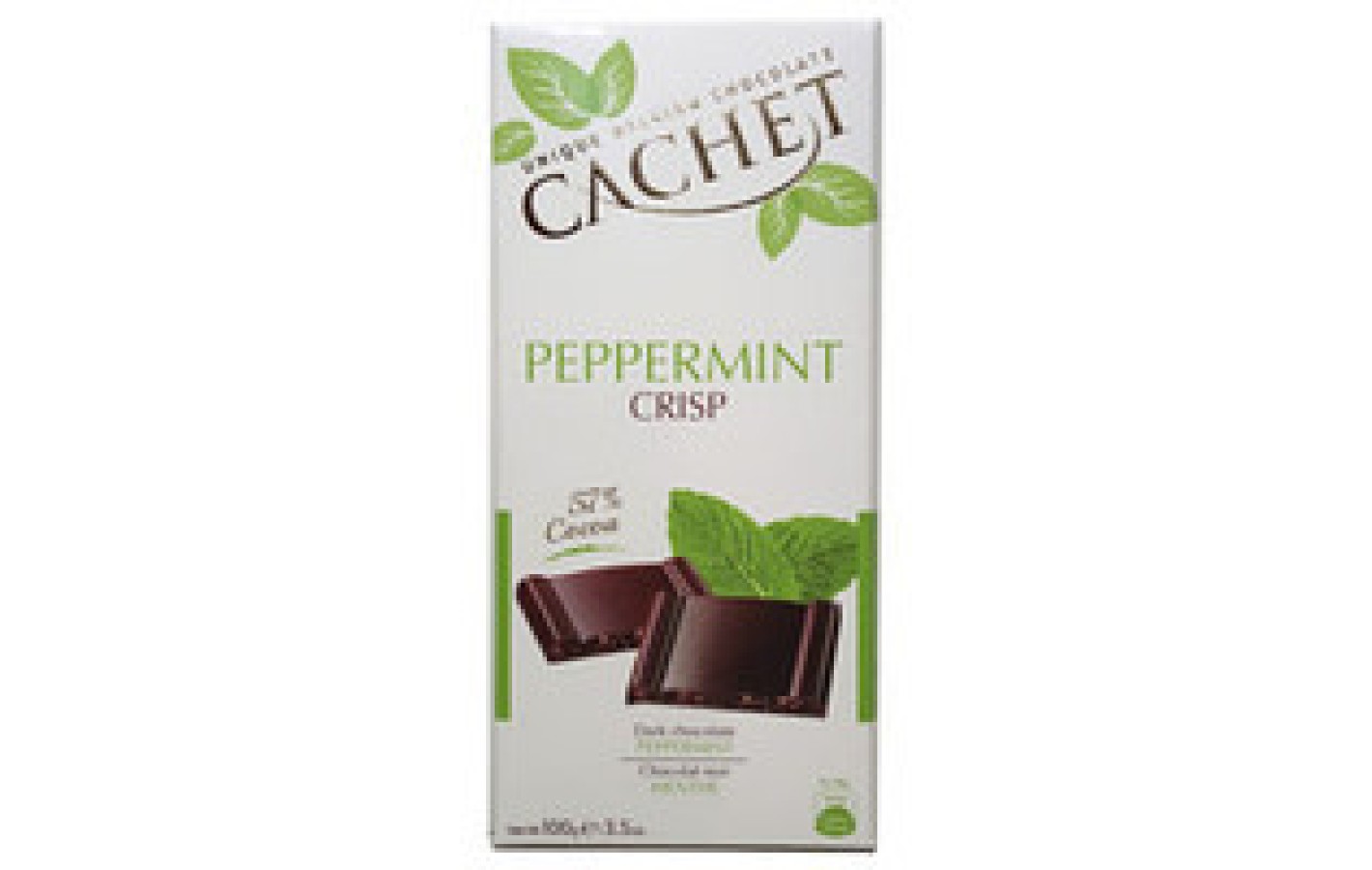 Шоколад Cachet (Кашет) черный 57% какао с мятой хрустящий Бельгия 100г