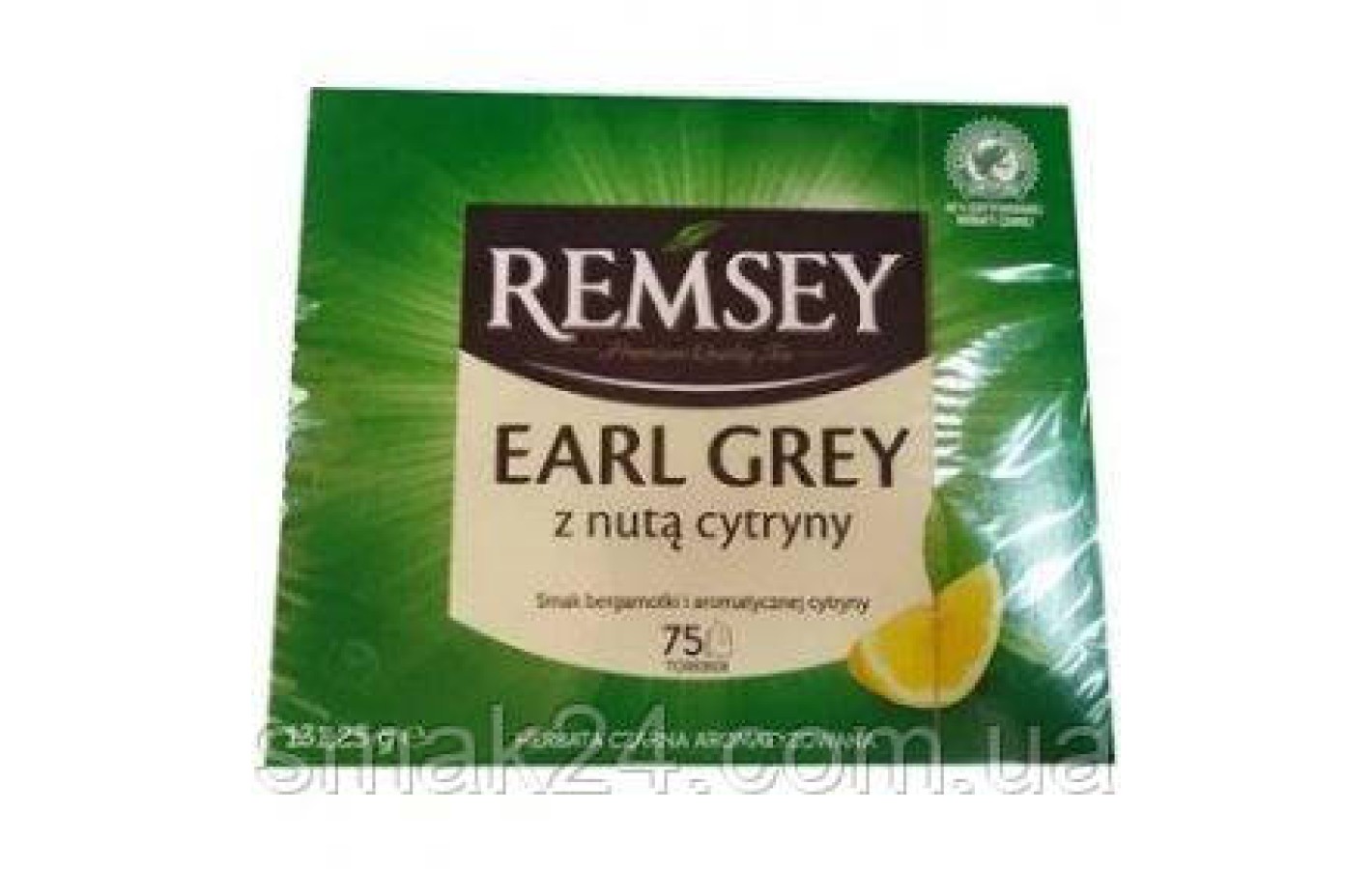 Чай черный Седой Граф с бергамотом и лимоном Remsey Earl Grey (75х1,75г) 131,25г Польша