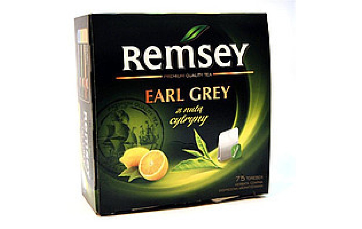Чай черный Седой Граф с бергамотом и лимоном Remsey Earl Grey (75х1,75г) 131,25г Польша
