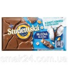 Шоколад молочний Studentska pecet з кокосом та арахісом Чехія 180г