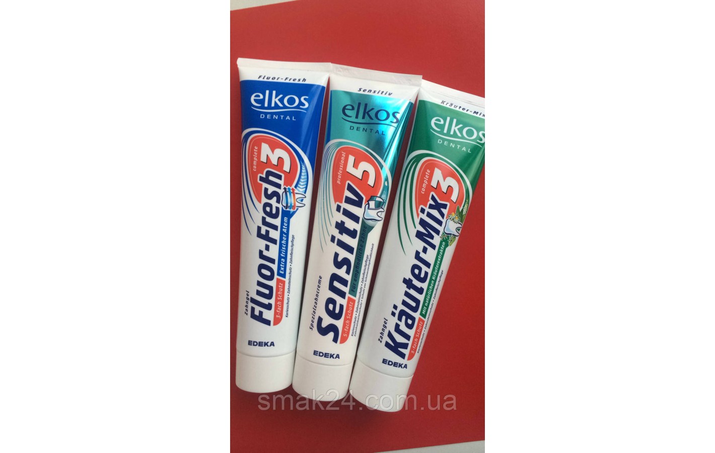Зубная паста Elkos Fluor-Fresh-3 (с содержанием фтора) Германия 125г