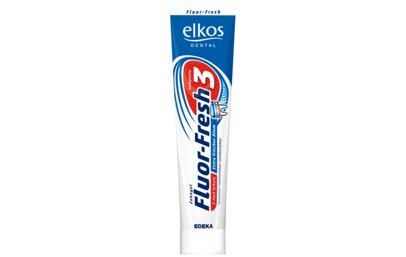 Зубная паста Elkos Fluor-Fresh-3 (с содержанием фтора) Германия 125г