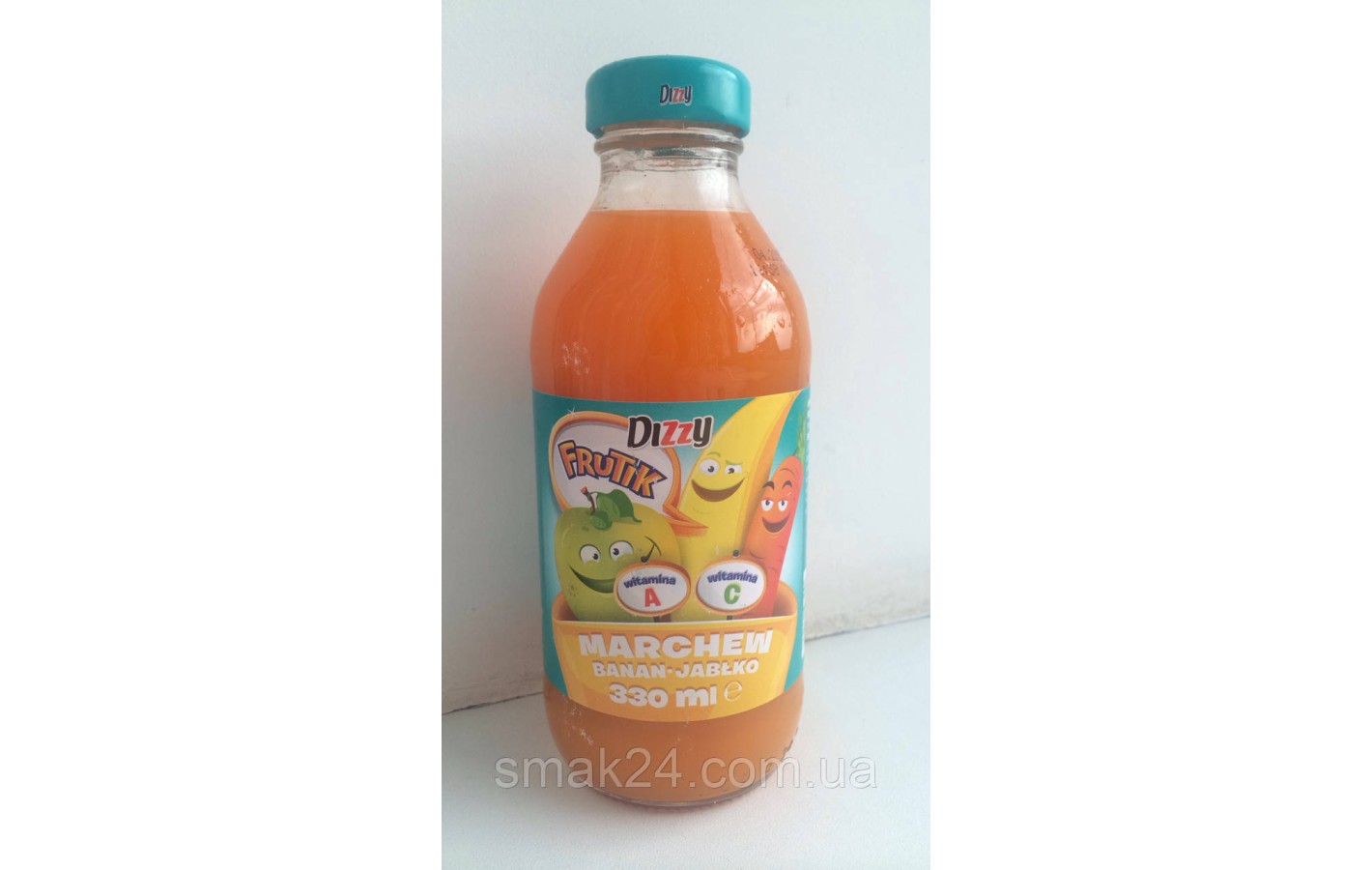 Сік дитячий Dizzy Frutik (яблуко, банан, морква) Польща 330 мл
