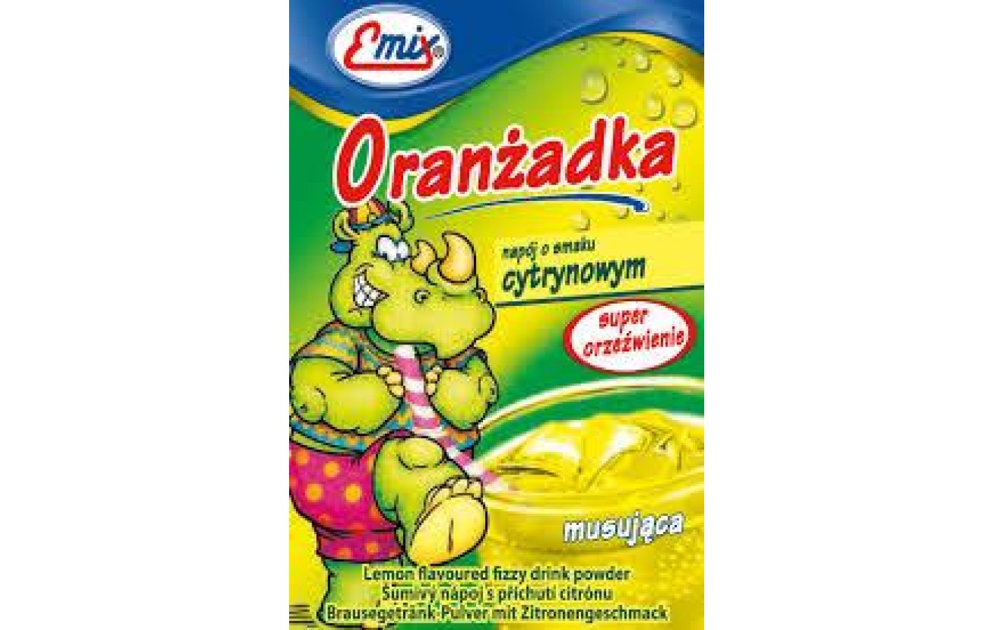 Напиток шипучий растворимый Oranzadka лимон Emix Польша 16г