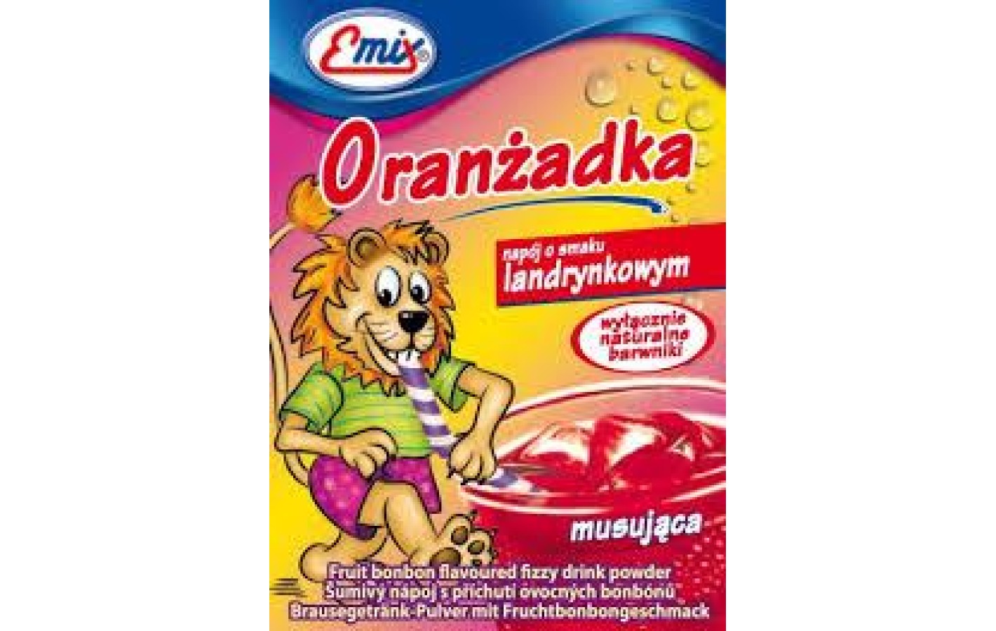 Напиток шипучий растворимый Oranzadka земляника Emix Польша 16г