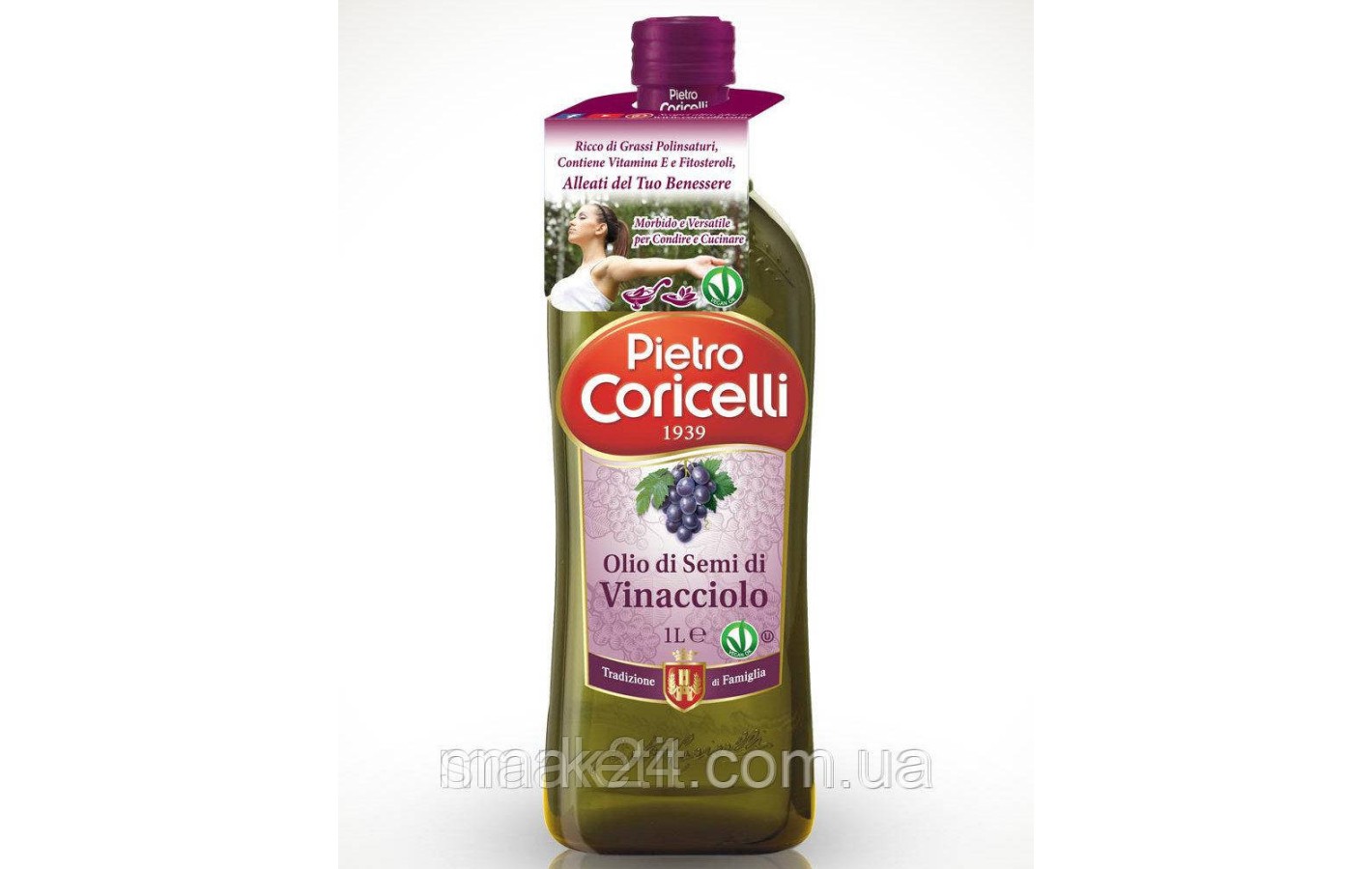 Виноградное масло Pietro Coricelli Olio di Semi di Vinacciolo, 1 л.