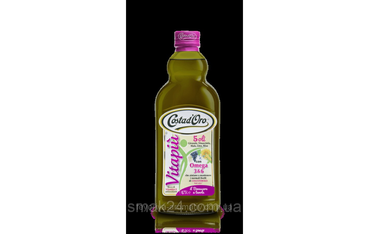 Микс пяти масел первого холодного отжима Costa d'Oro Vitapiu Omega 3, 1 л.