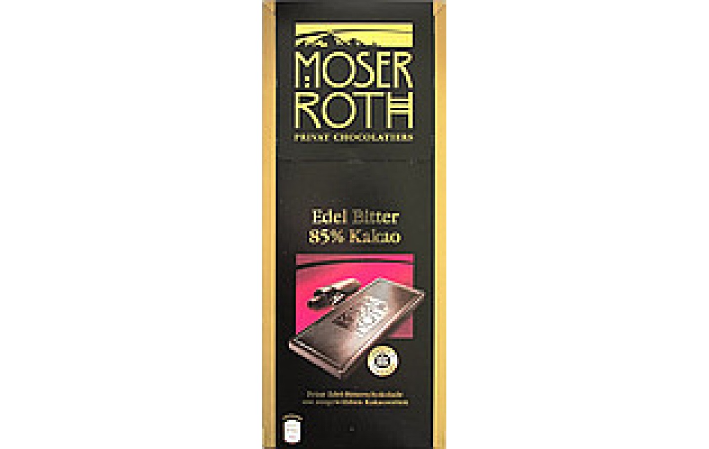 Шоколад черный  Moser Roth Edel Bitter 85% какао Германия 125 г