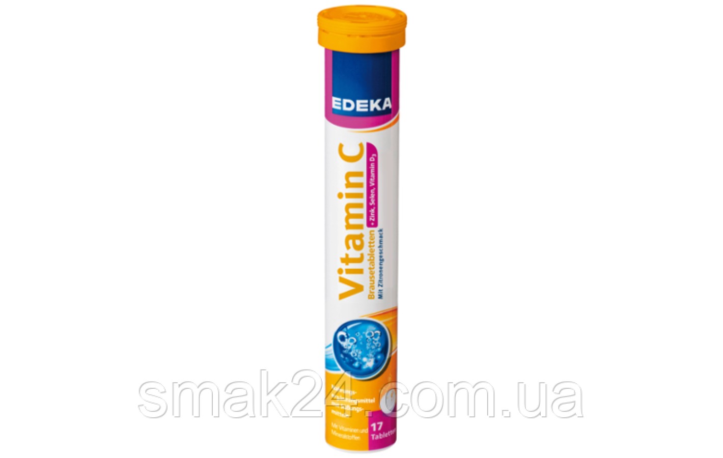 Витамины шипучие Edeka Vitamin C + Zink, Selen, Vitamin D3 Германия (17 шт)