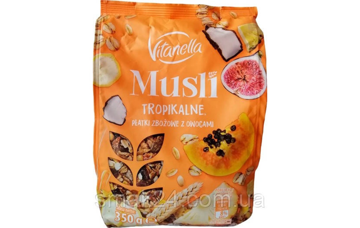 Мюслі Vitanella Tropikalne з тропічними фруктами Польща 350г