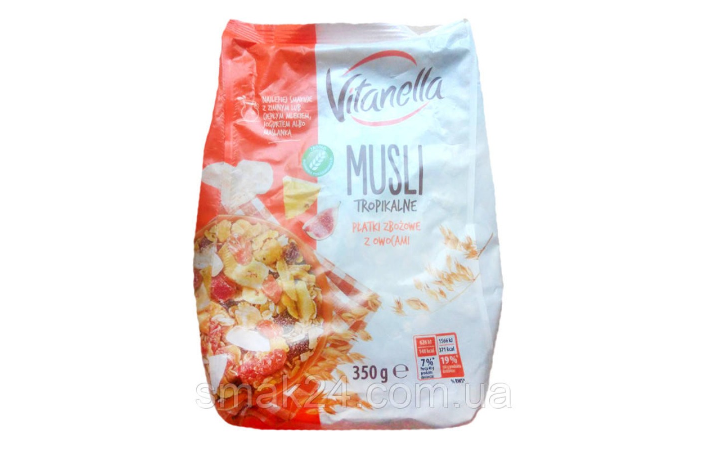 Мюслі Vitanella Tropikalne з тропічними фруктами Польща 350г