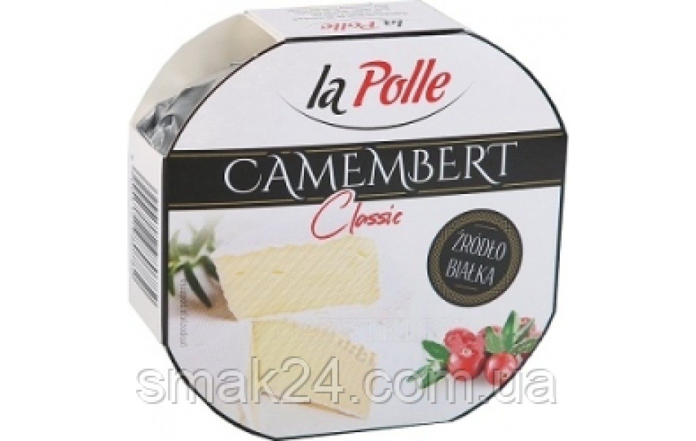 Сир камамбер із білою цвіллю натуральний La Polle Camembert 120 г