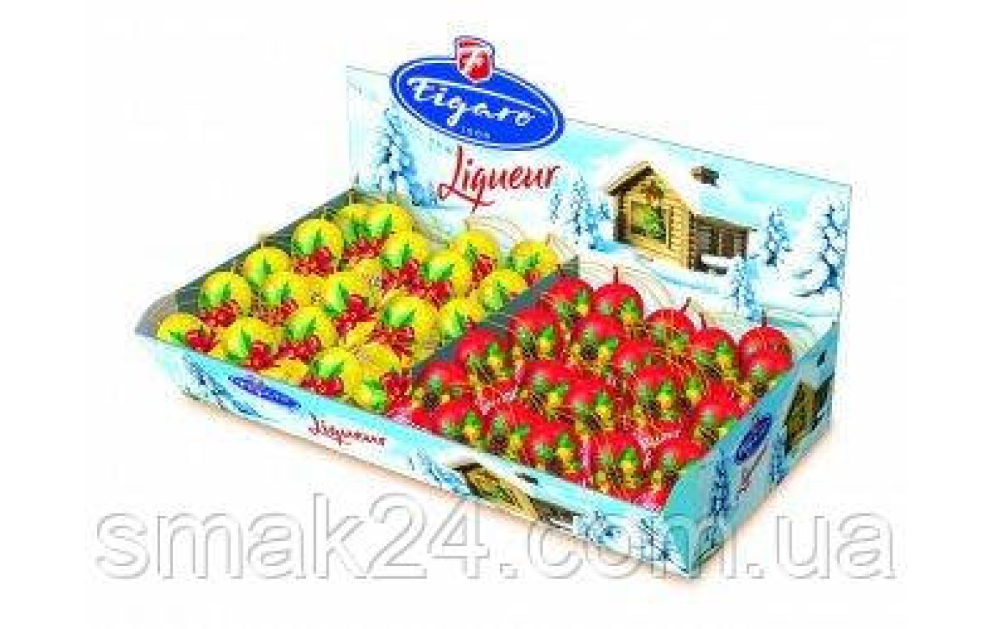 Колокольчики шоколадные с ликером вишневым и миндальным (игрушка на елку) Figaro Чехия 34 г
