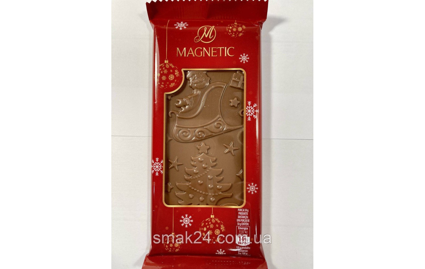 Шоколад молочный  Magnetic Рождество Польша 100г