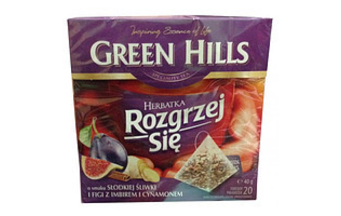 Чай черный Green Hills со сливой, имбирем, инжиром и корицей 20 пирамидок  Польша