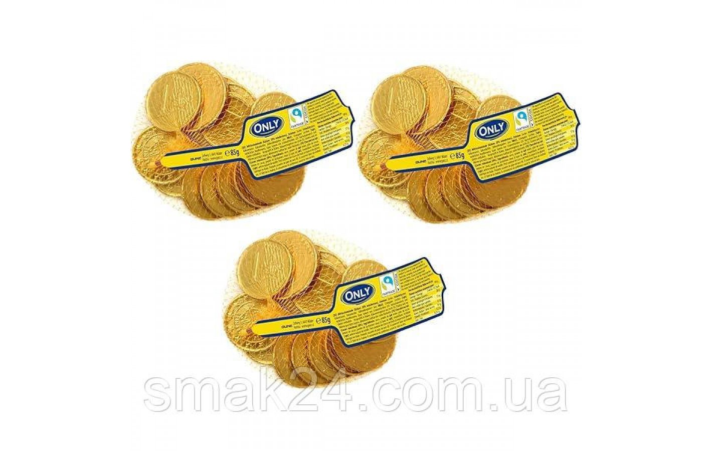 Шоколад молочный Euro Монеты Only Milchschokolade Австрия 85г