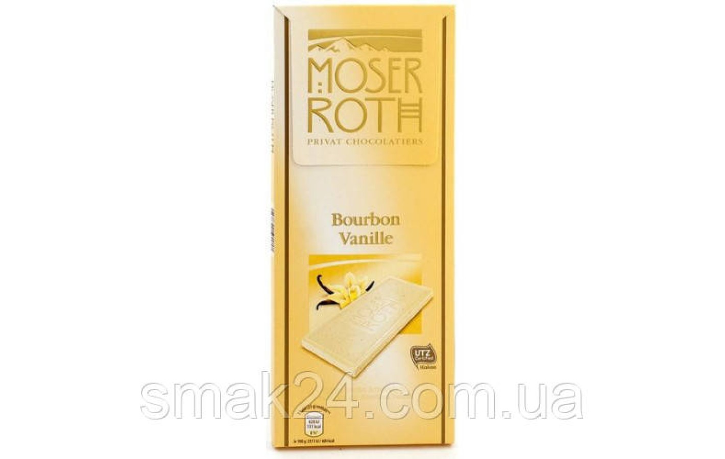 Шоколад белый Moser Roth Шоколад Moser Roth Bourbon Vanille 125 г
