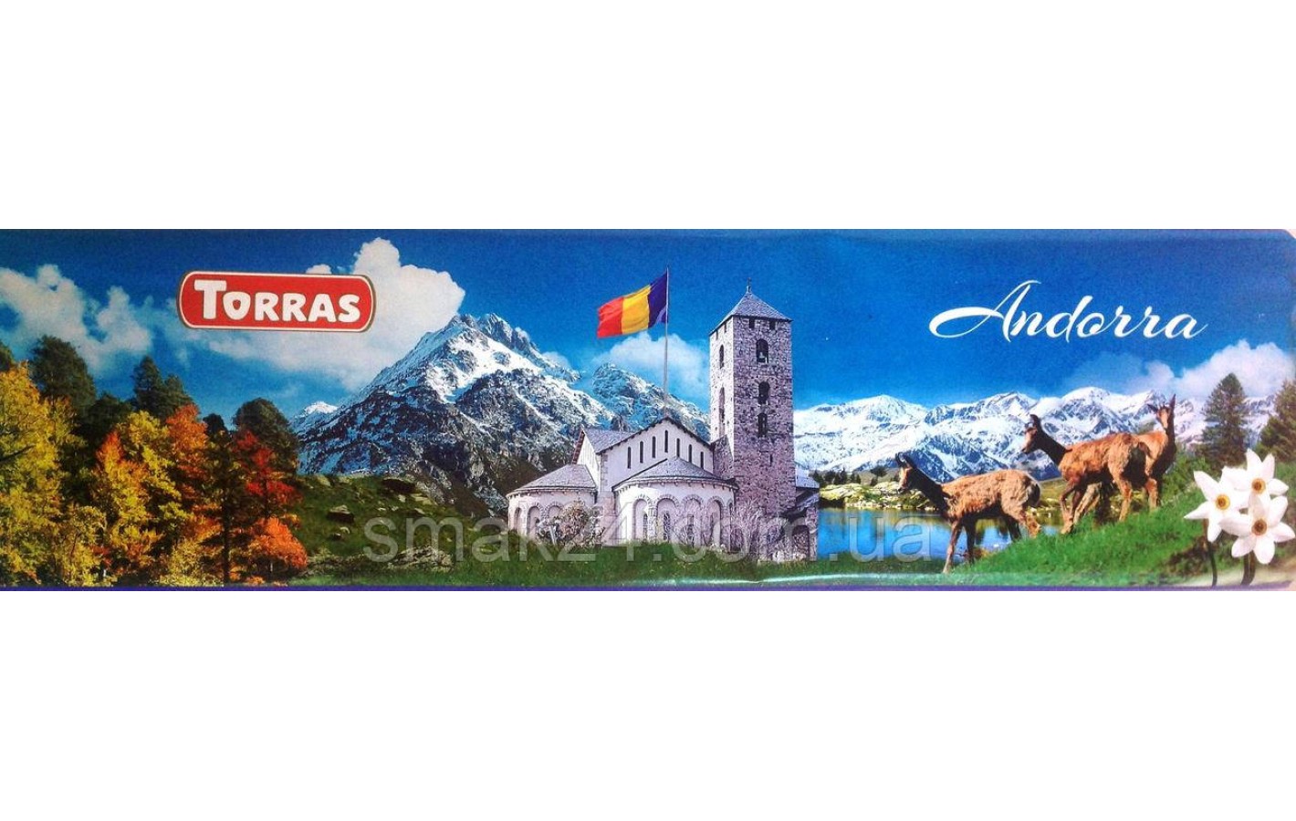 Шоколад молочный без глютена Torras Andorra  35% какао Испания 300г