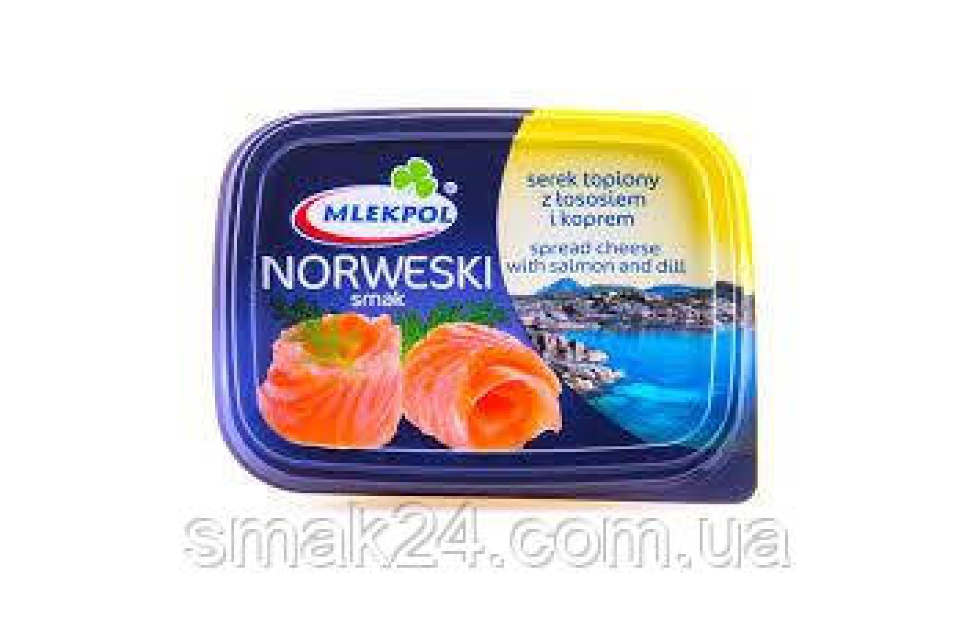 Сир плавлений з лососем і кропом Mlekpol Norweski Smak 150 г (Польща)