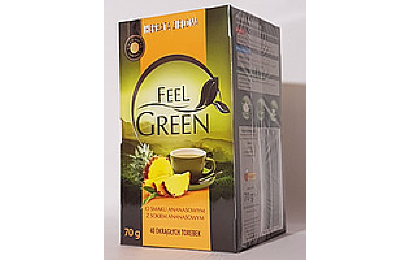 Чай зеленый  Feel Green с ананасом Польша (40 пакет) 70г