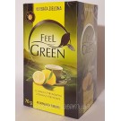 Чай зеленый  Feel Green с лимоном Польша (40 пакет) 70г