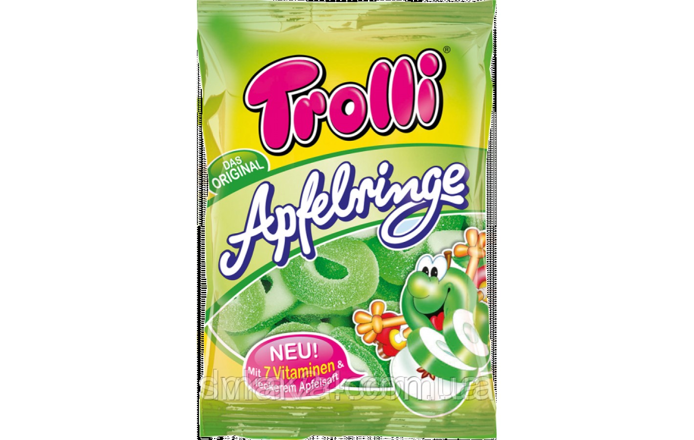 Желейные конфеты Trolli Apfelringe (яблочные кольца) Германия 200г