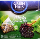 Чай  Green Hills с мятой и бузиной 20 пирамидок  Польша