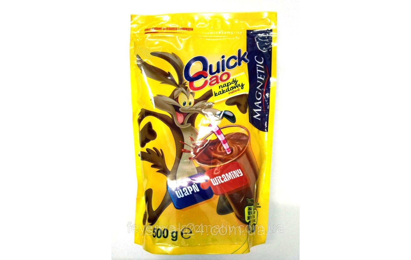 Какао детское с витаминами Quick Cao Magnetic Польша 500г