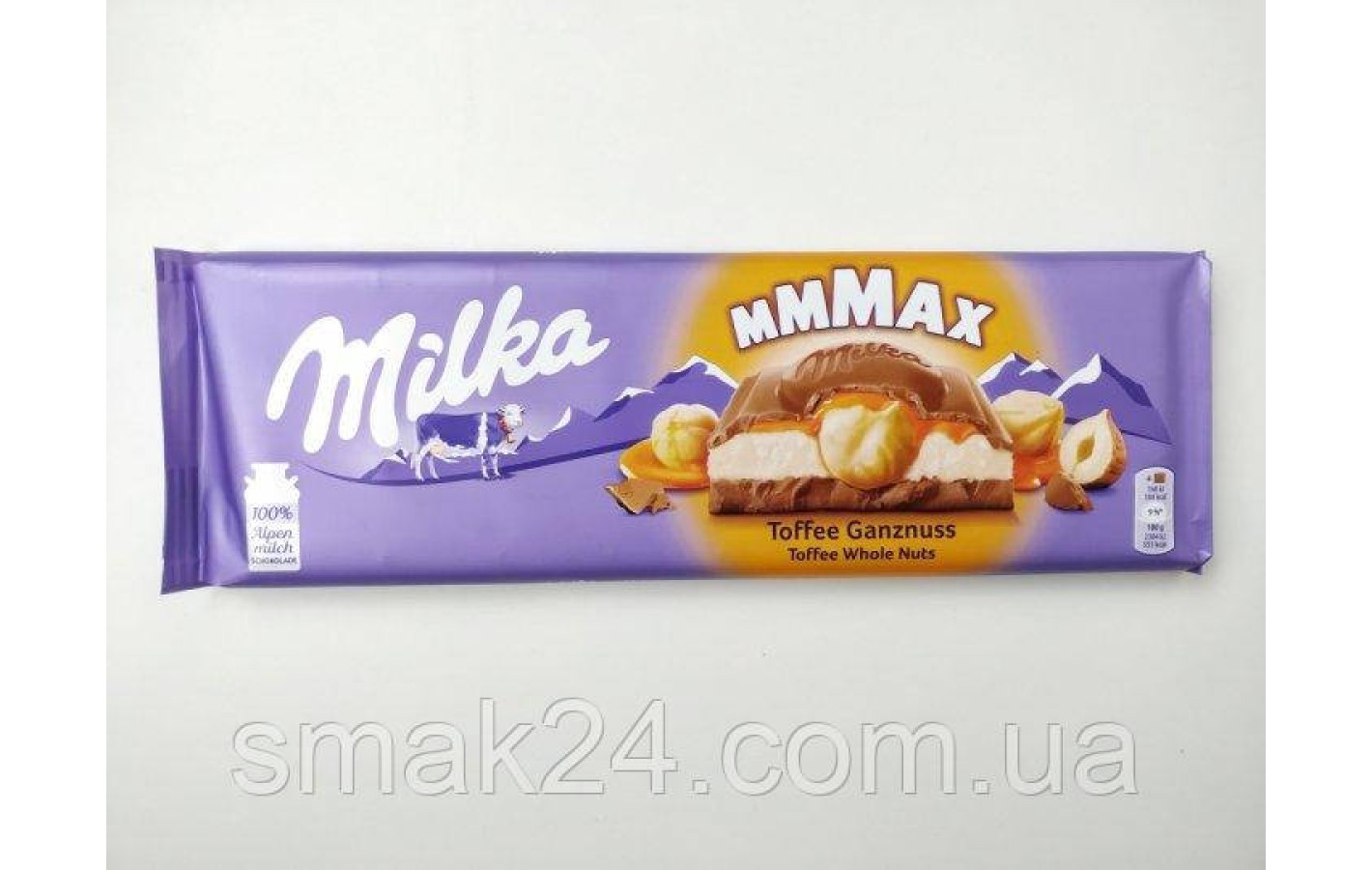 Шоколад Milka Toffee Wholenut (с карамелью и цельным фундуком) Швейцария 300г
