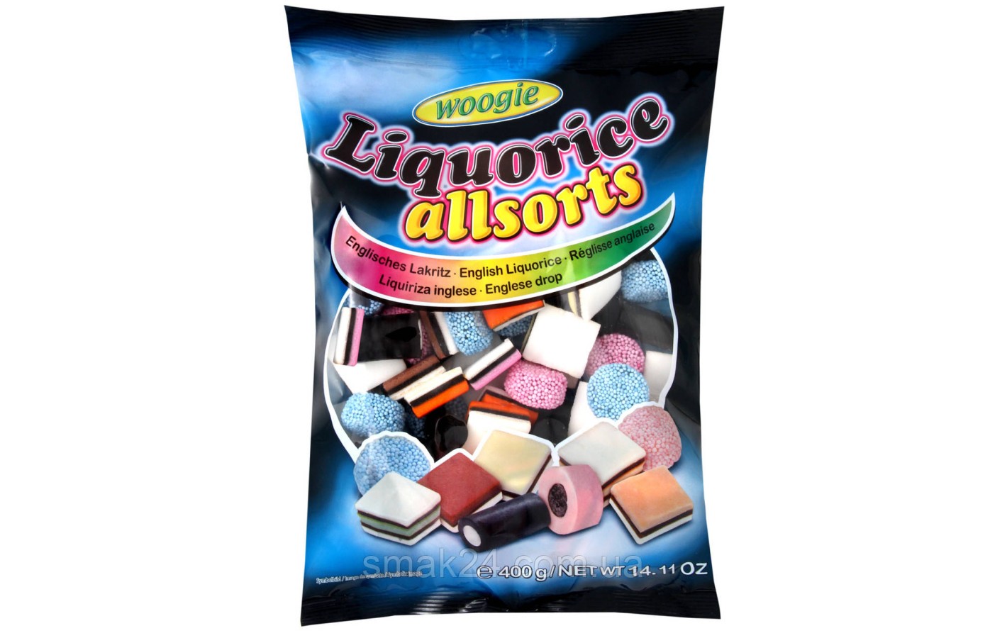 Желейні цукерки з лакрицею Liquorice allsorts Woogie 400г Австрія
