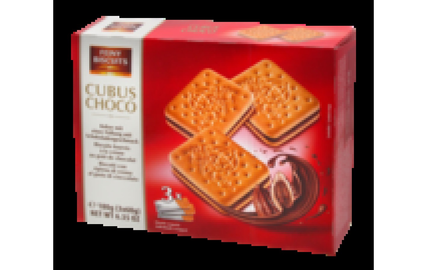 Печиво бісквітне Cubus choco із шоколадним кремом Австрія 180 г