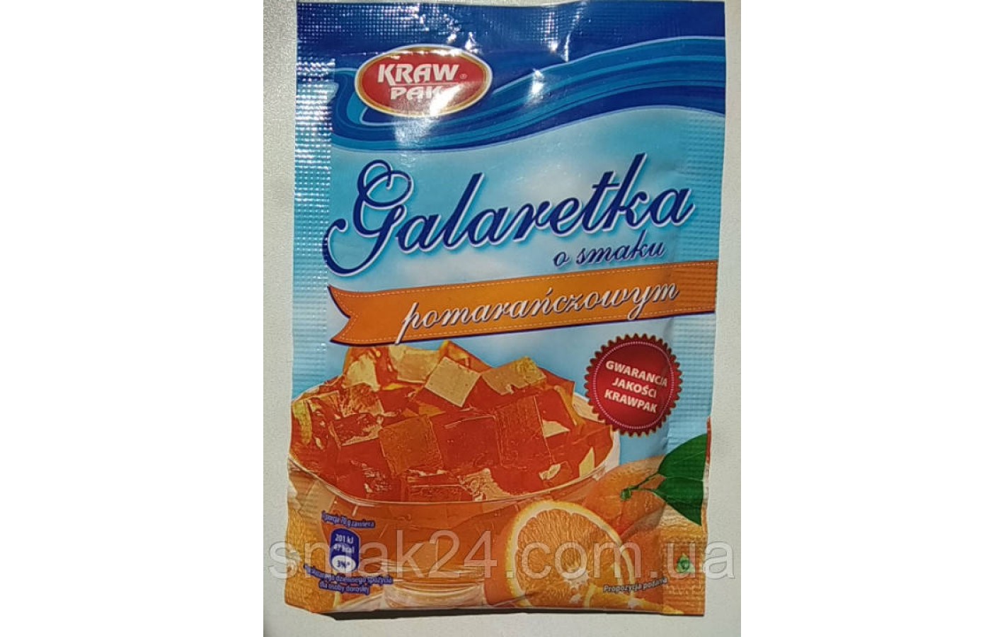 Желе (Galaretka) зі смаком апельсина Kraw Pak Польща 70г