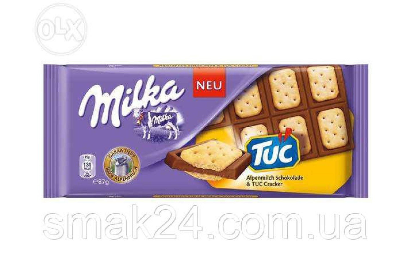 Шоколад Milka Tuc Cracker(с печеньем крекер) Швейцария 100г