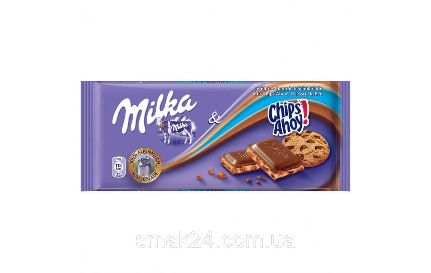 Шоколад Milka Chips Ahoy( с печеньем Чипс и капельками шоколада) Швейцария 100г