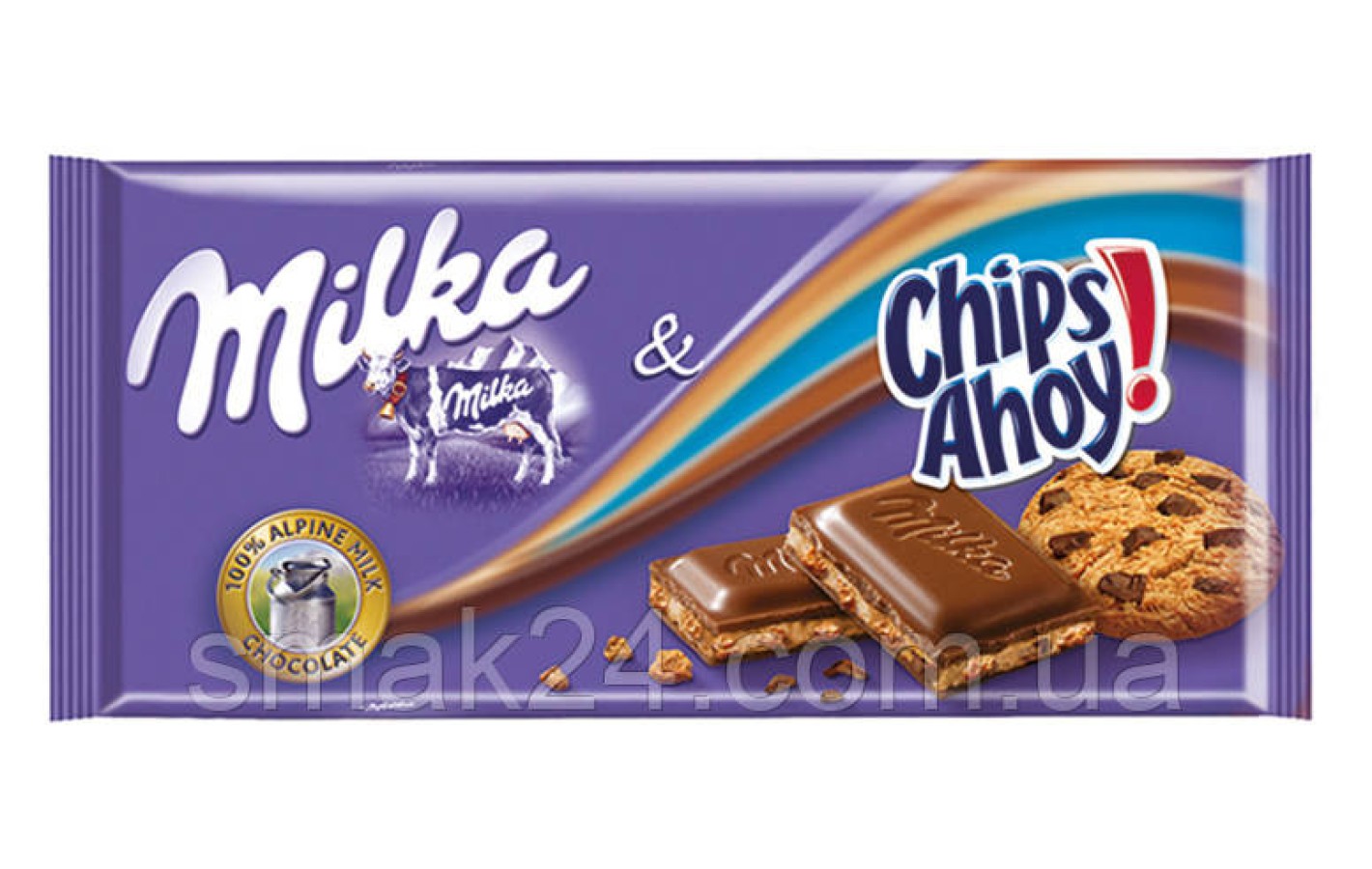 Шоколад Milka Chips Ahoy( с печеньем Чипс и капельками шоколада) Швейцария 100г