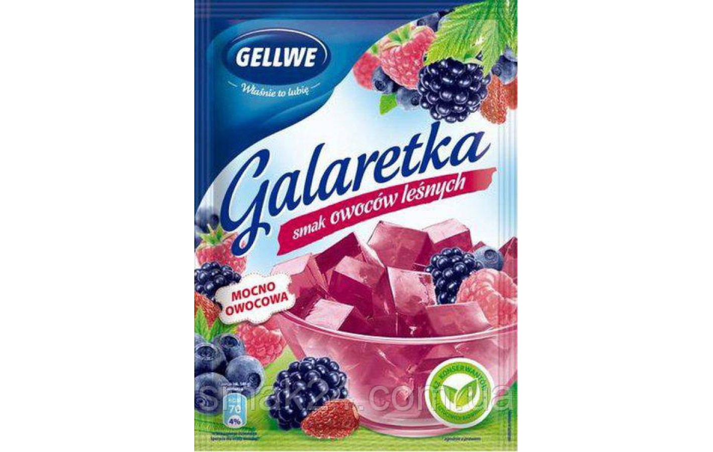 Желе (Galaretka) зі смаком лісової ягоди Gellwe Польща 75г