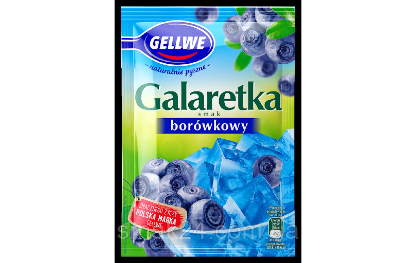 Желе (Galaretka) зі смаком чорниці Gellwe Польща 72г