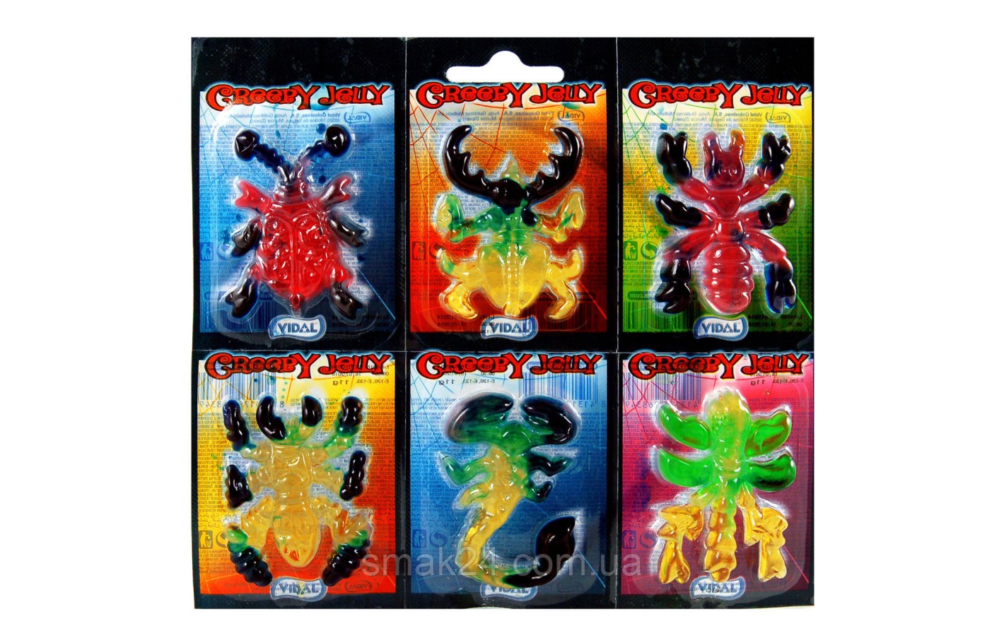 Желейные конфеты без глютена Creepy Jelly Vidal Испания (6х11г) 66 г