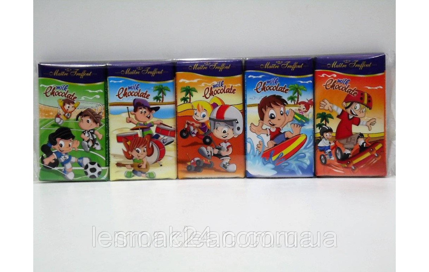 Шоколад молочный (мини) Maitre Truffout Milk chocolate 5х15г Австрия