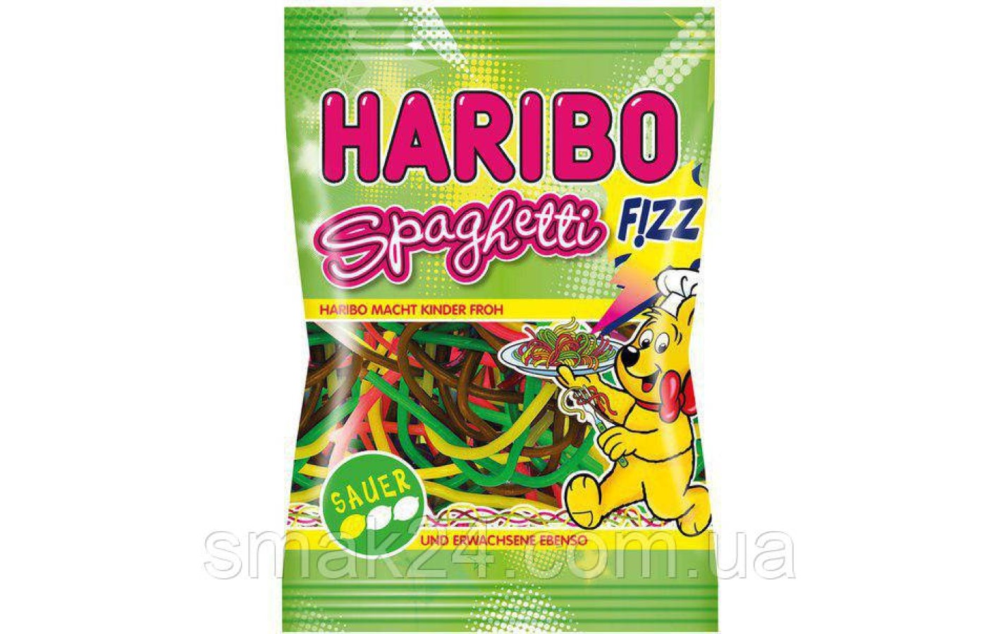 Желейные конфеты Haribo Spaghetti fizz  (спагетти кислые) Германия 200г