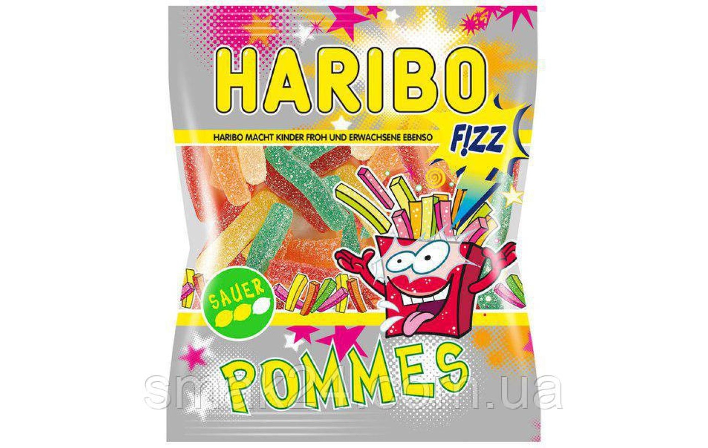 Желейные конфеты Haribo Pommes кислые  (картофель фри) Германия 200г