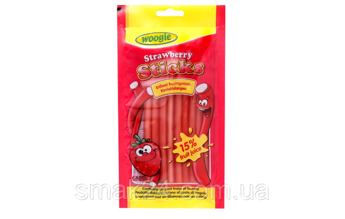 Желейные конфеты Sticks Apple кислое яблоко Woogie 85 g