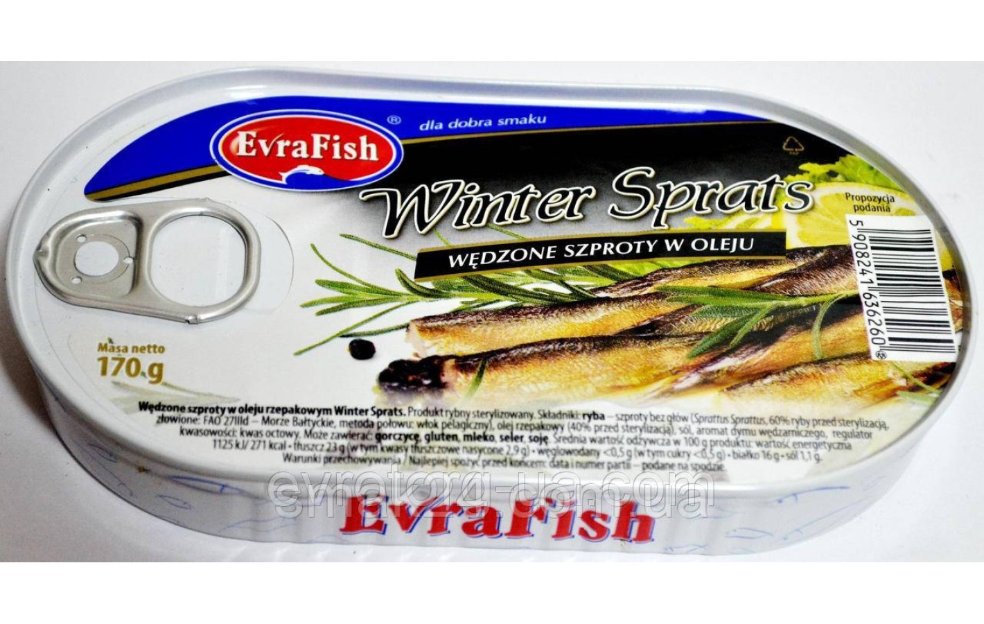 Шпроти в олії Szprots Winter Evra Fish Польща 170г