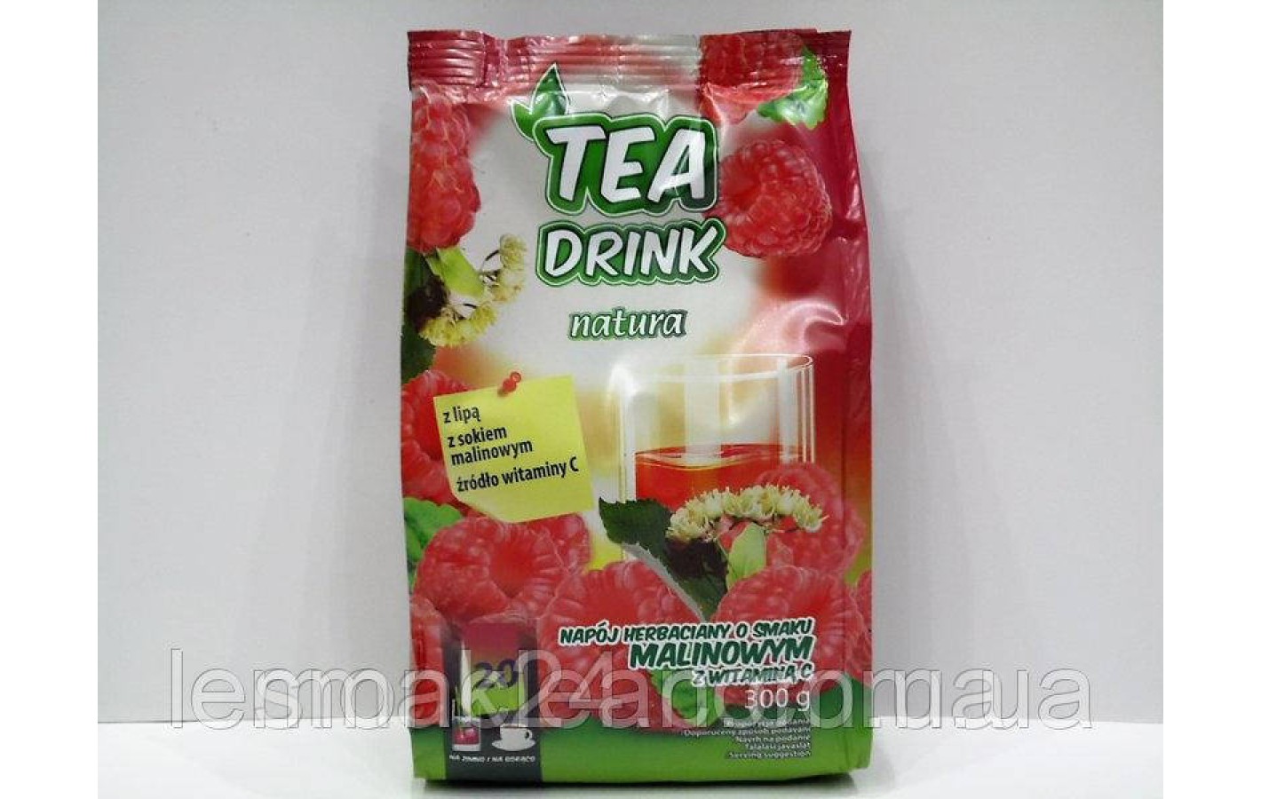 Чай растворимый Tea Drink Natura со вкусом  малины и витамином С 300г