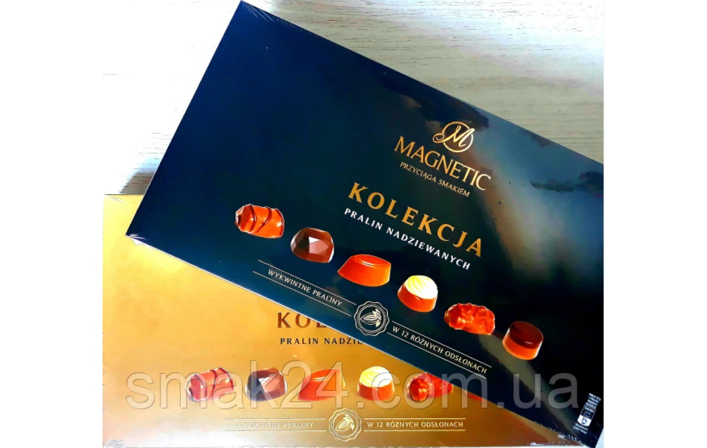 Конфеты шоколадные с пралине MAGNETIC Kolekcja 12 вкусов  300г