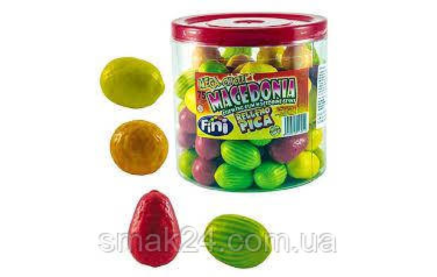 Жувальна гумка без глютену Macedonia GIANT FRUIT SALAD FINI , 18 гр х 75 шт Іспанія