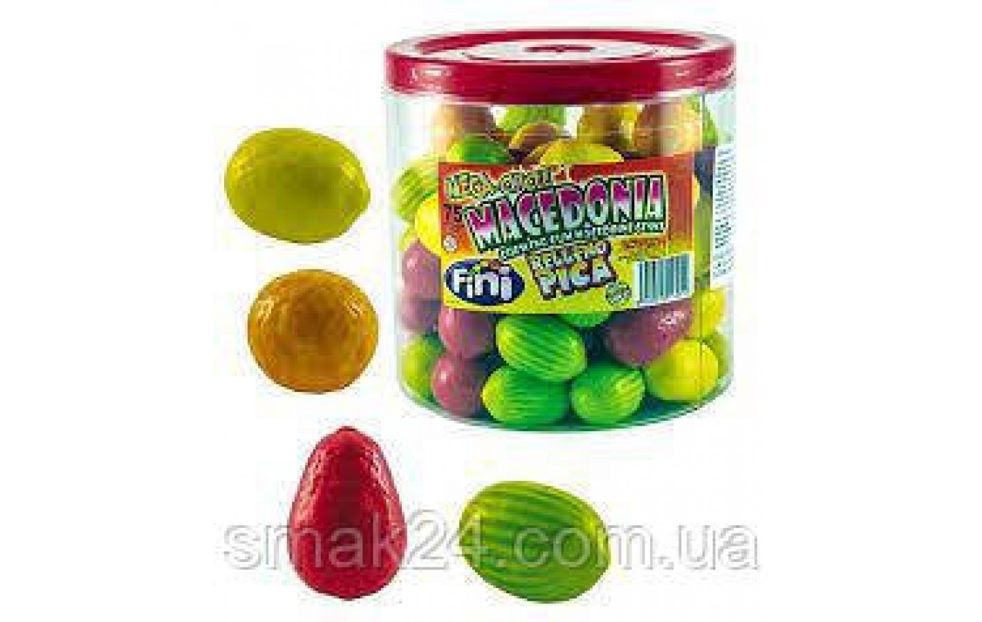 Жувальна гумка без глютену Macedonia GIANT FRUIT SALAD FINI , 18 гр х 75 шт Іспанія