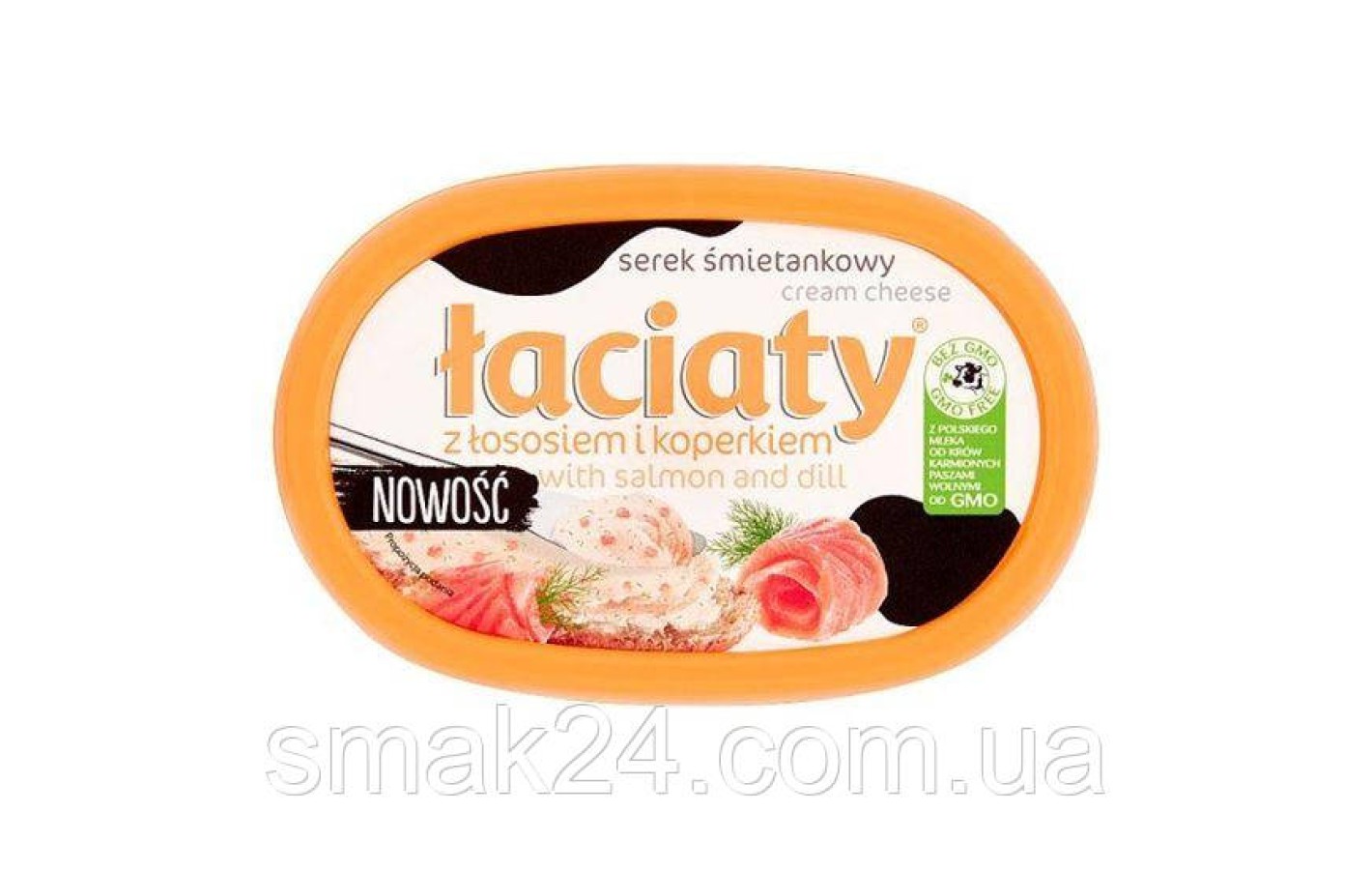 Сир-крем (сирна намазка) Laciaty з лососем і укропом Польща 135 г