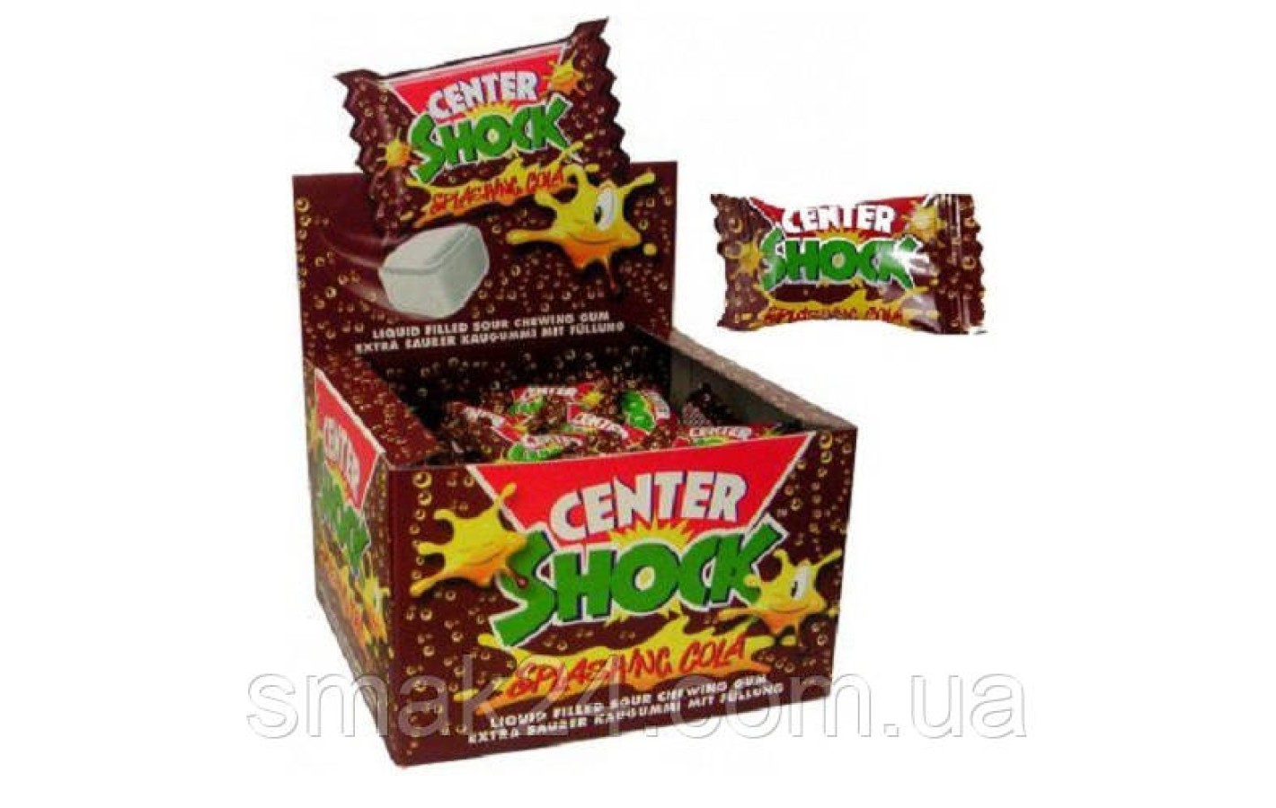 Жувальна гумка Chupa Chups Center Shock Cola (кисла кола) 4 г